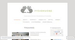 Desktop Screenshot of fysiohuone.fi